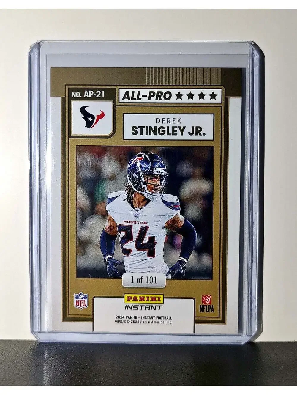 Derek Stingley Jr. 2024 All-Pro Panini NFL #21 Football Card Texans 1 of 101